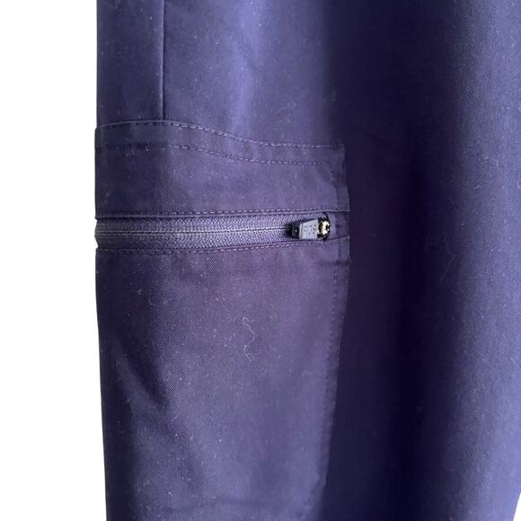 FIGS Zamora Jogger Scrub Pants XS Navy Medical Pants w/Pockets Elastic Waist - Picture 4 of 12